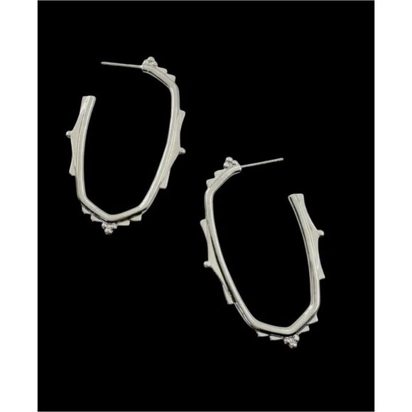 Kendra Scott Jewelry - Kendra Scott NEW earrings - Baroque Ella silver hoops